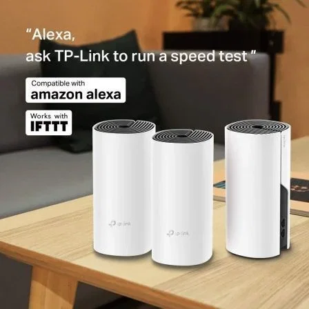 TP-Link Deco M4 DECO M4(3-PACK) Sistema WiFi Mesh AC1200 Doble Banda 2.4/5GHz, Pack de 3 Unidades, Cobertura Hasta 260m², MU-MIMO, Configuración APP TP-Link Deco M4 DECO M4(3-PACK) Sistema WiFi Mesh AC1200 Doble Banda 2.4/5GHz, Pack de 3 Unidades, Cobertura Hasta 260m², MU-MIMO, Configuración APP